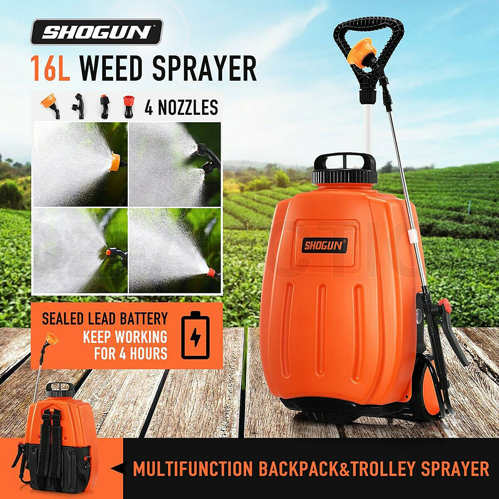 Electric Garden & Weed Sprayer on Wheels - 16 & 20L12V