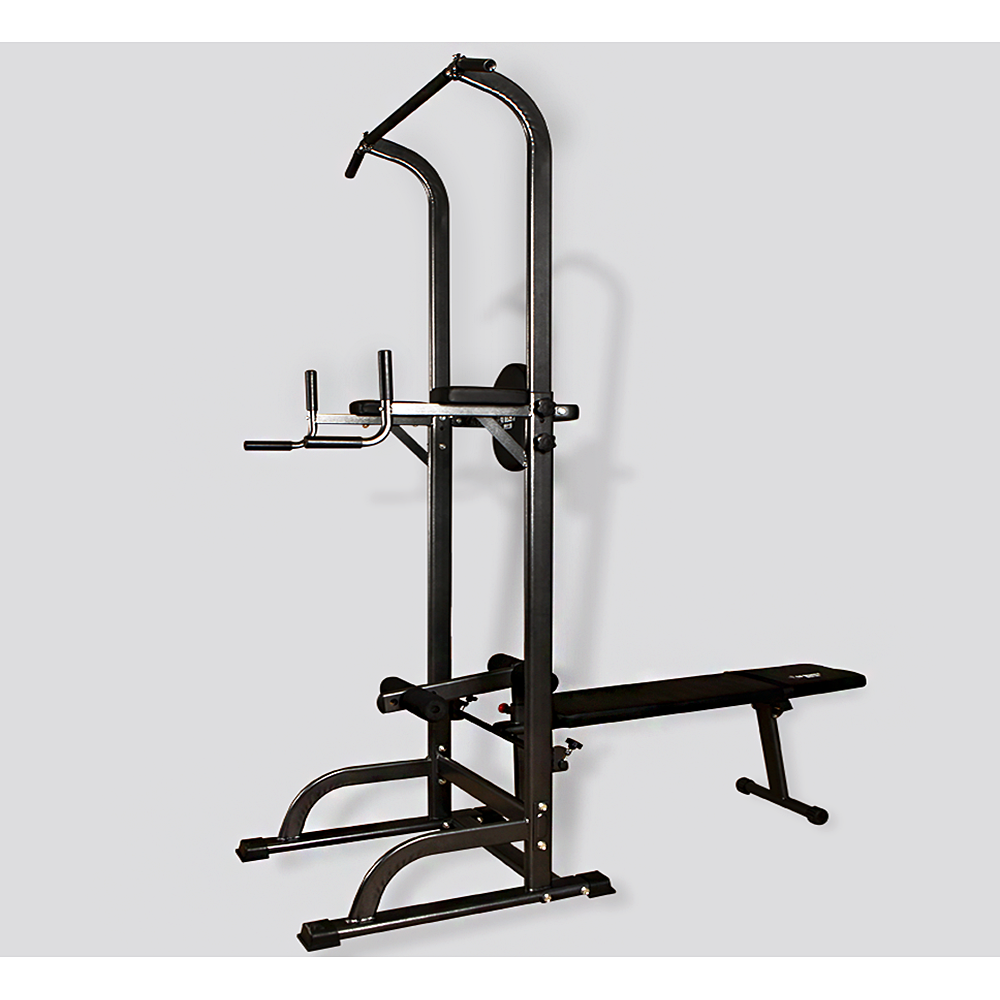 FitFirst Fitness Station - Tower Dip, Bar Pull Up, Multi Function 4 Way Stand - Deluxe Home Delight