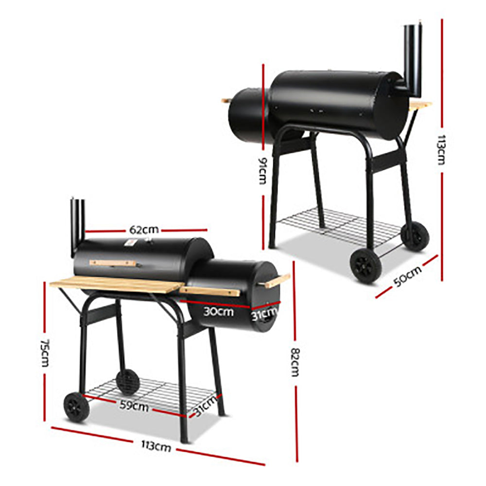 Franky's 2-in-1 Offset BBQ Smoker