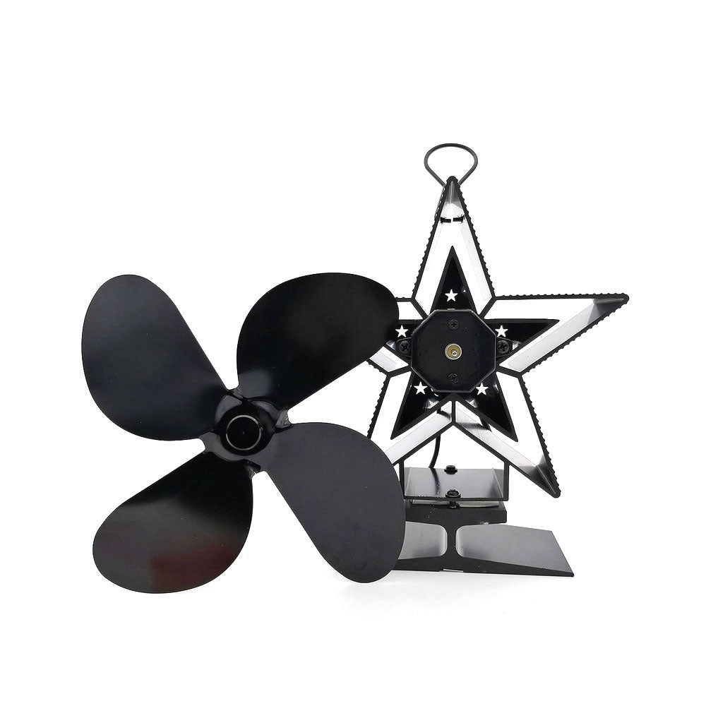 4-Blade Heat-Powered Stove Fan for Wood Burner