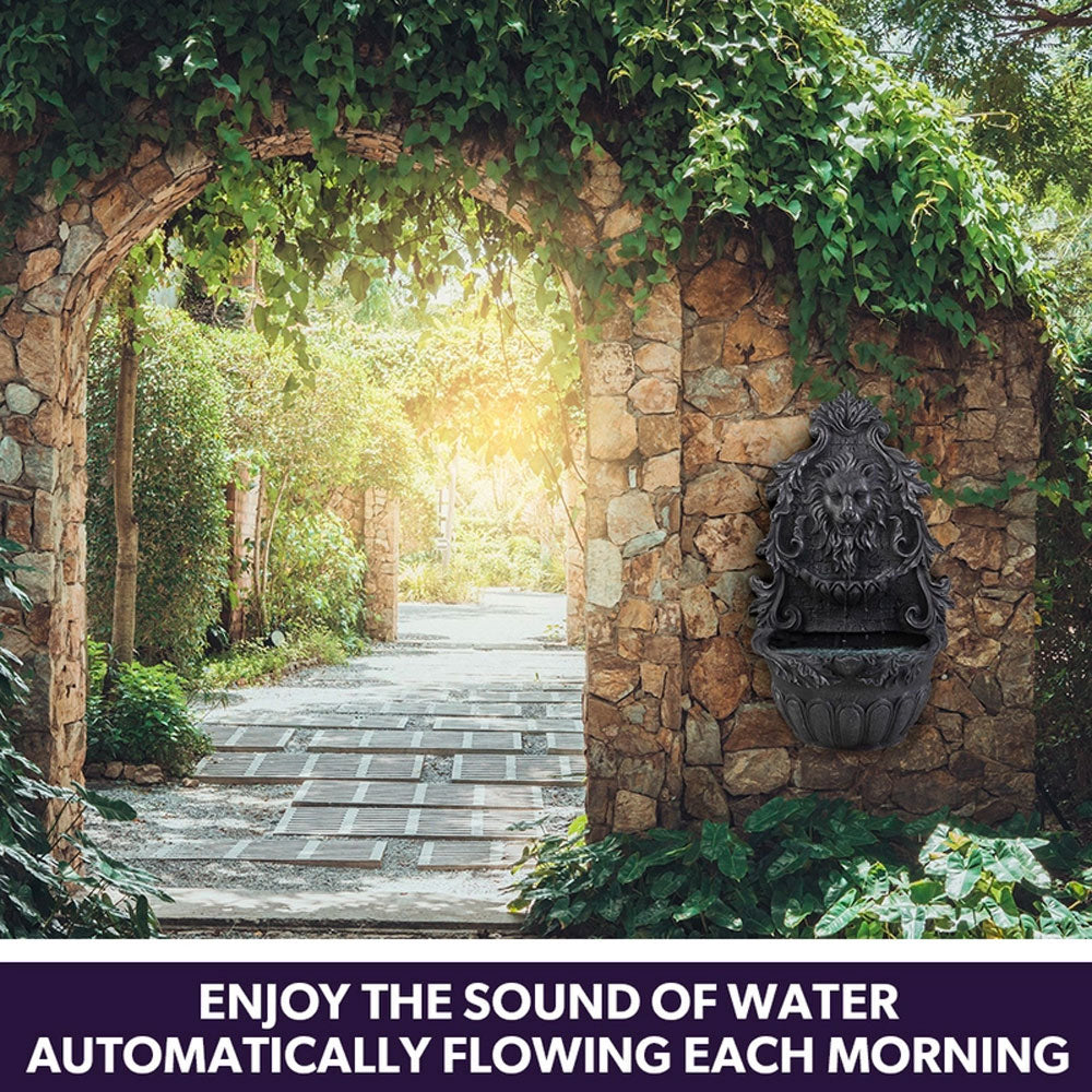 Jungle King Solar-Powered Fountain - Wall Mount or Freestanding