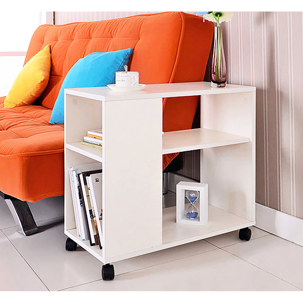 Performer Side Table w/4 Shelves & Casters - 3 cols