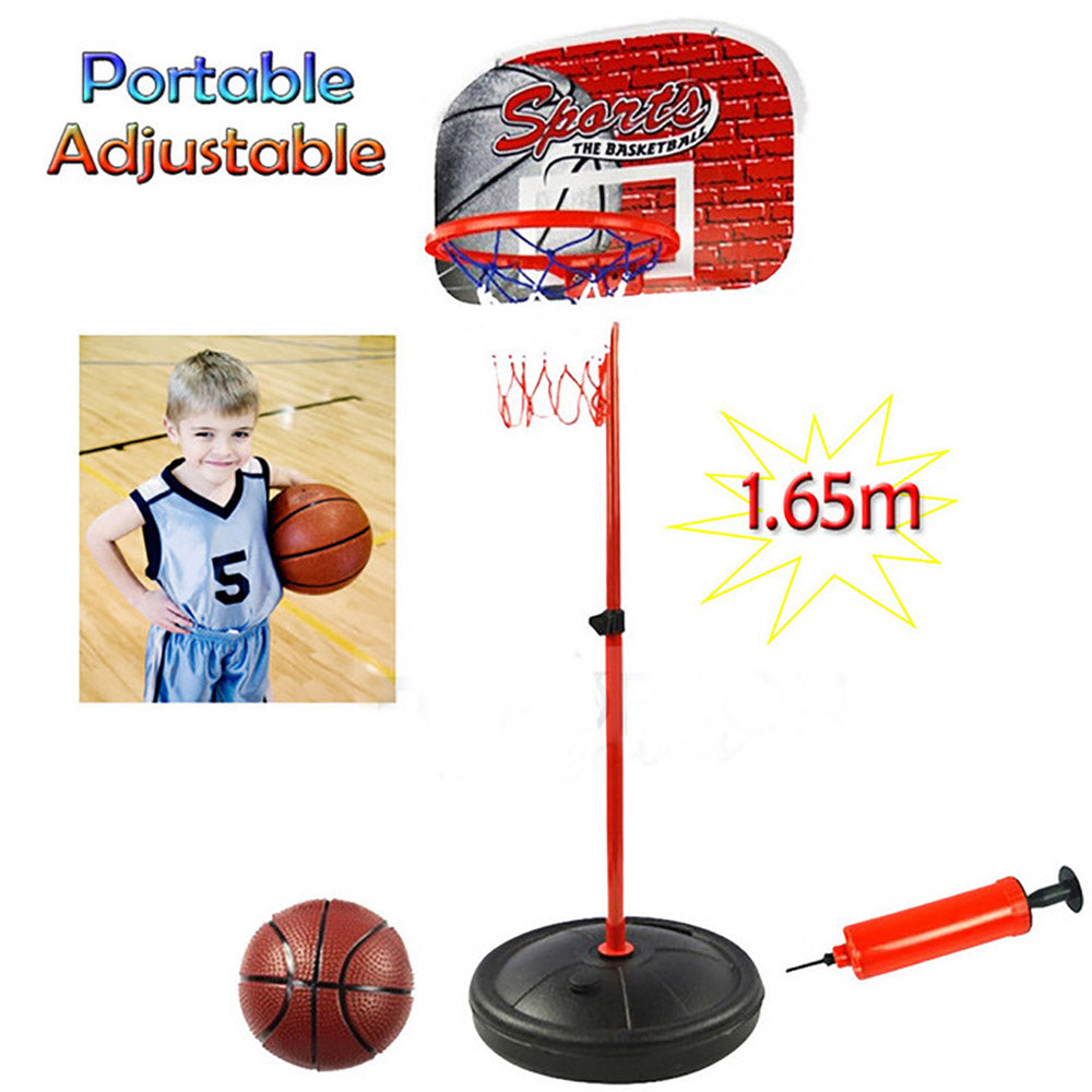 Kids Portable Adjustable Junior Basketball Hoop Set - 1.6m