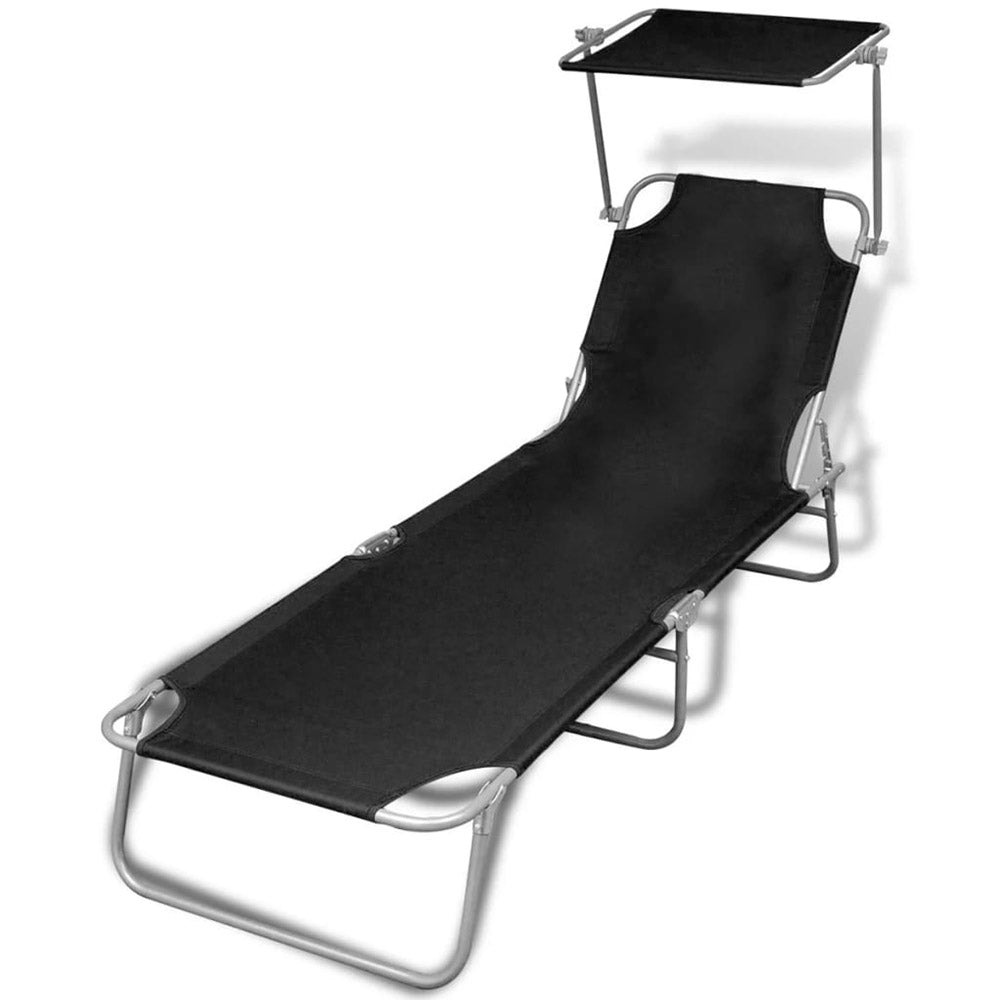 Brava! Folding Sun Lounger with Canopy - 6 Colours