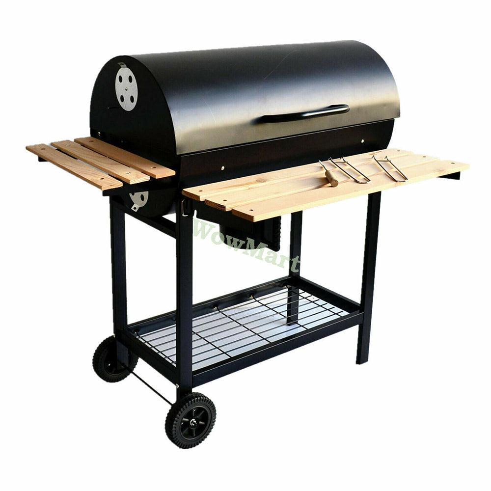 Amigo Chrome-Plated Big Charcoal BBQ w/Hood - 110 X 72 X 102cm