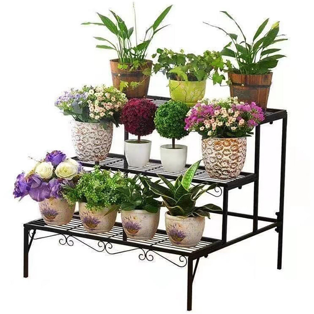 3-tier Metal Garden Plant Stand / Shelf Display Rack