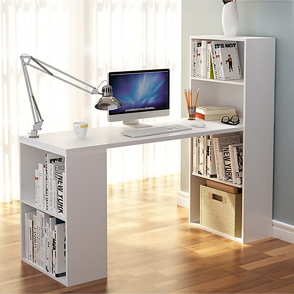 Revel Workstation/Computer Desk with 6 Storage Shelves