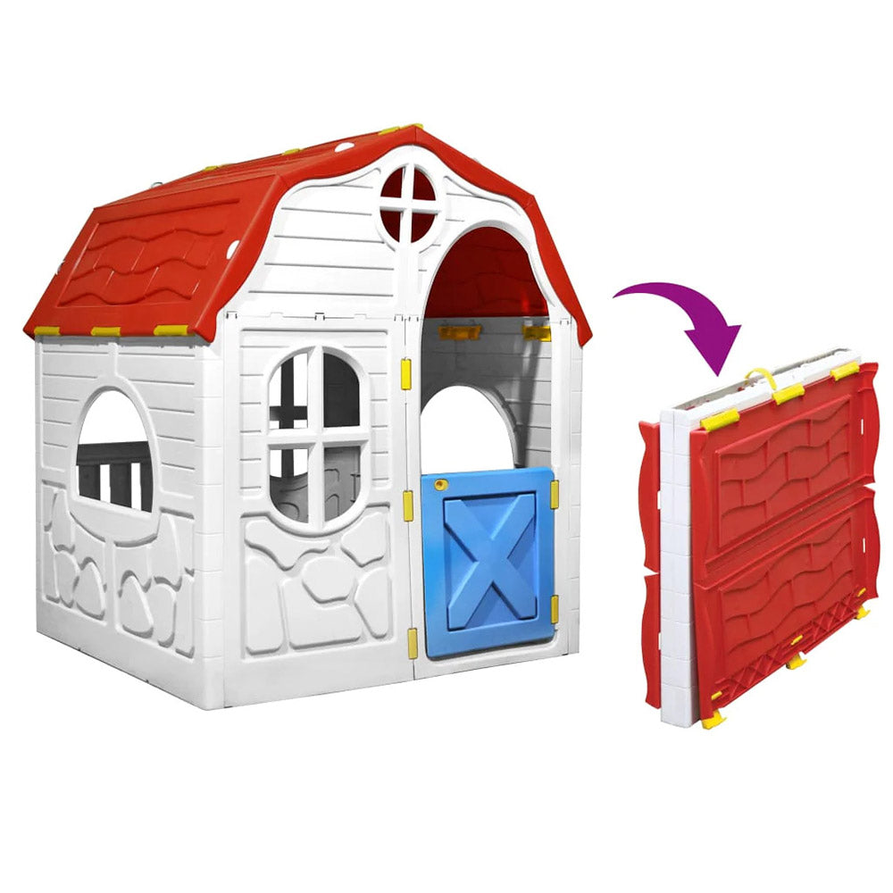 KidFun Foldable Playhouse with Working Door and Windows