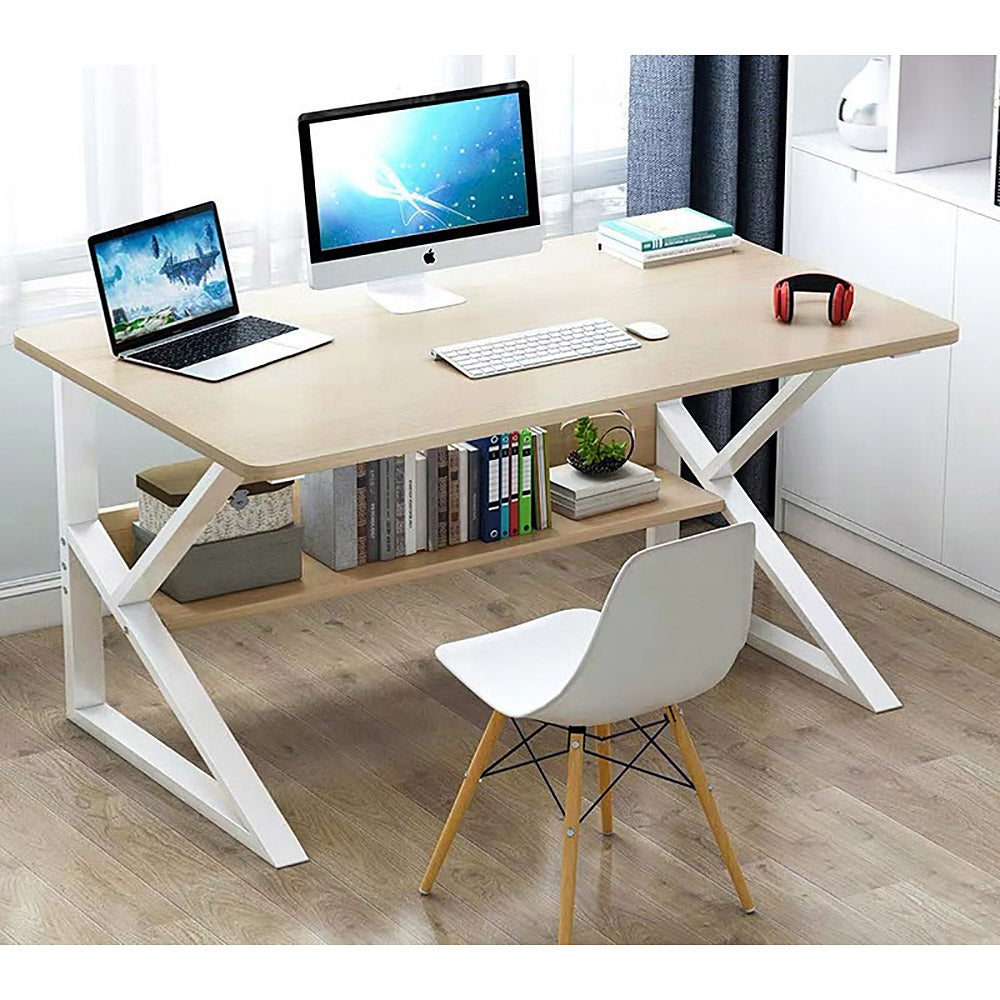 Motif  Wood & Metal Computer Desk with Shelf - 2 Sizes/3 Cols