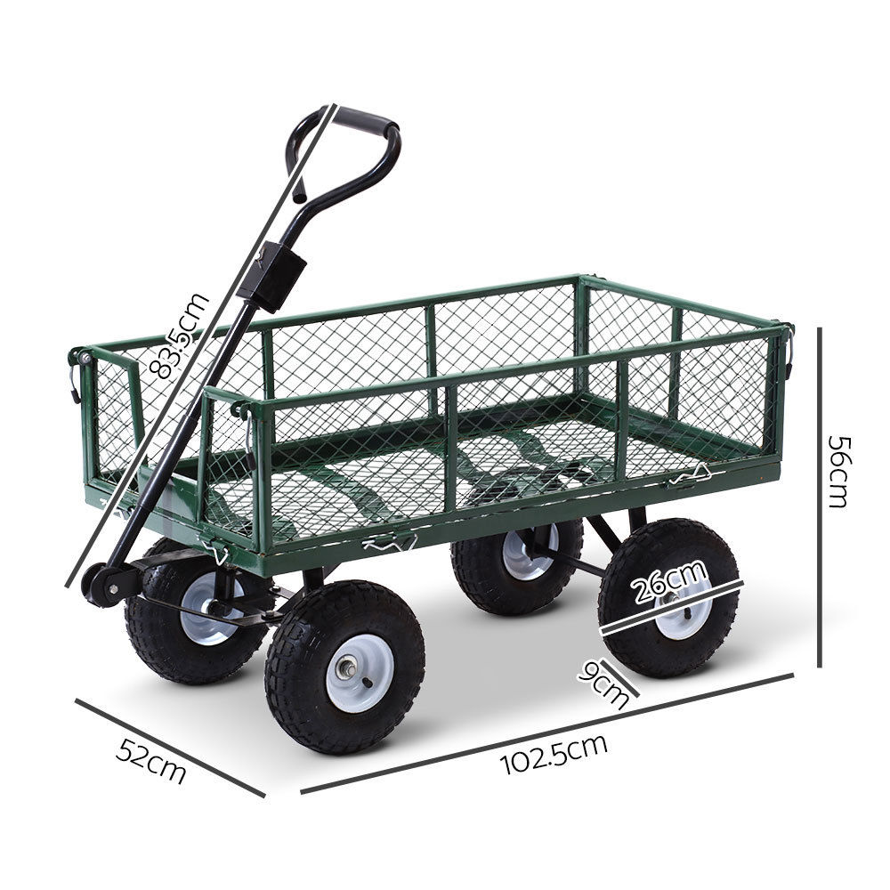 Steel Mesh Garden Steel Cart - transport and storage - Deluxe Home Delight