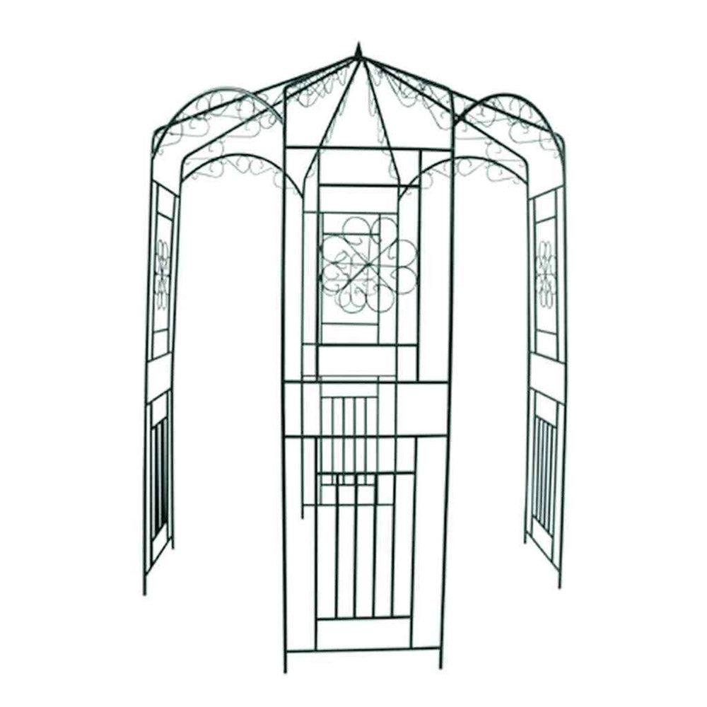 Morelo Wrought Iron Garden Arch - 250cm High, 160cm Wide