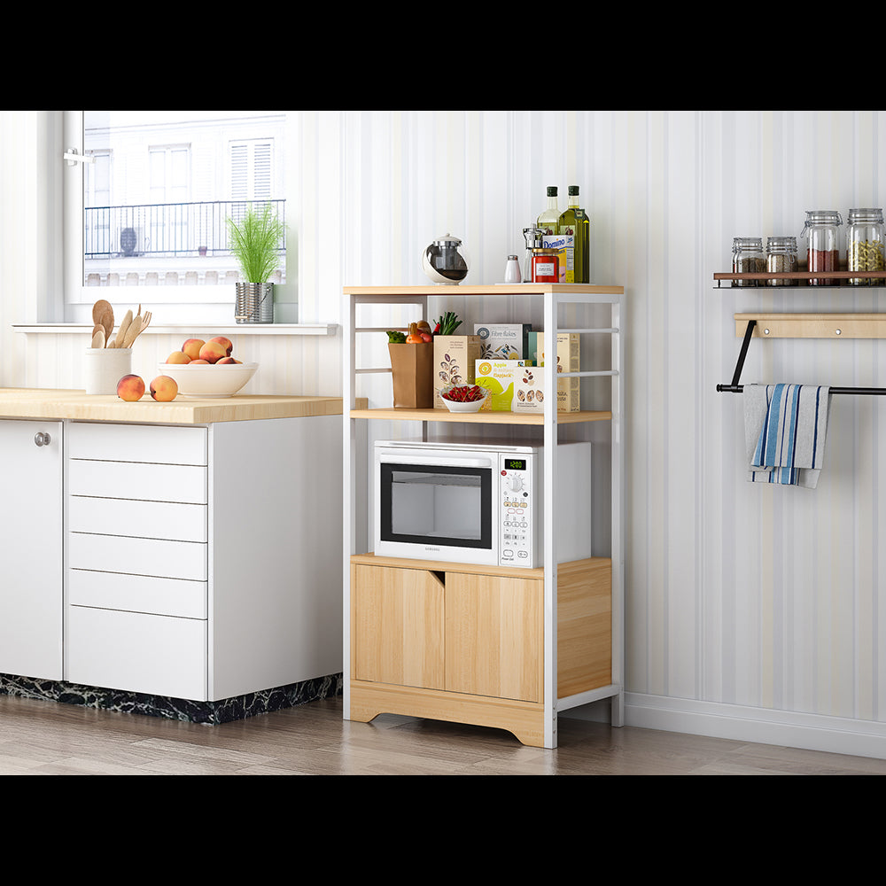 3-Level Kitchen Cabinet Organizer - Oak or White