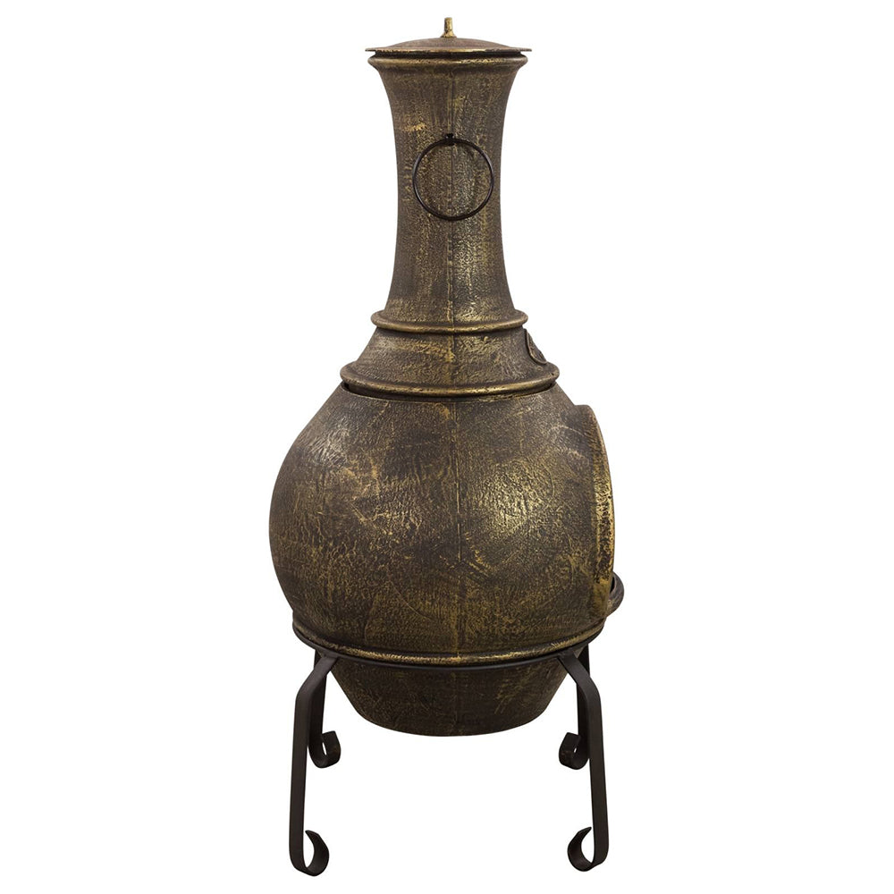 Revere Giant Chiminea - Black or Bronze Cast Iron