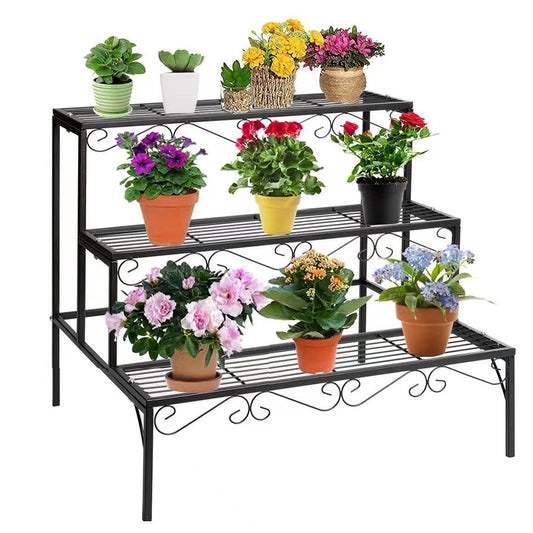 3-tier Metal Garden Plant Stand / Shelf Display Rack