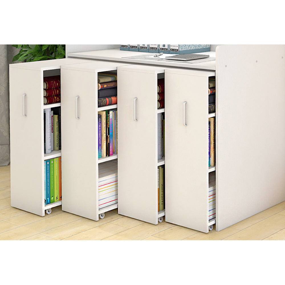 Vivida Vertical Cabinet/Filing-Shelving System 4-Drawers in Natural Oak or White - Deluxe Home Delight