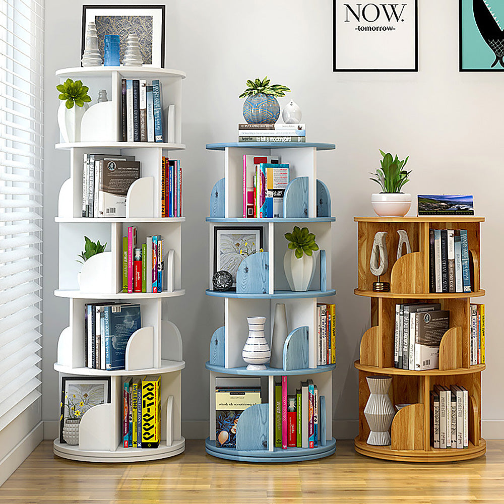 Avanta 360-degree Rotating 3, 4 & 5 Tier Display Shelf/Bookcases