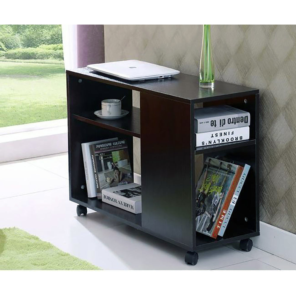 Performer Side Table w/4 Shelves & Casters - 3 cols