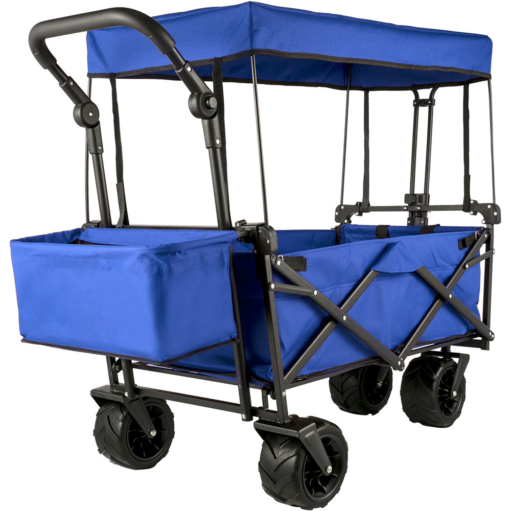 Beach & Garden Folding Wagon w/ Shade/Canopy - 3 Cols