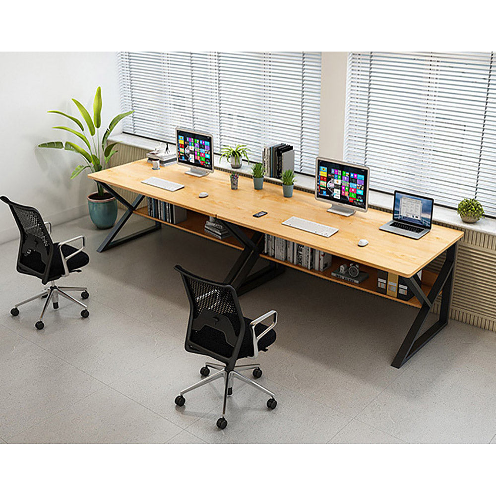 Motif  Wood & Metal Computer Desk with Shelf - 2 Sizes/3 Cols