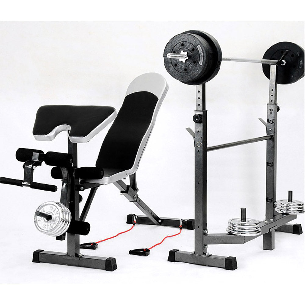 WorkMe! 6 In 1 Multi-Station Home Gym w/Bench Press & Pull Down