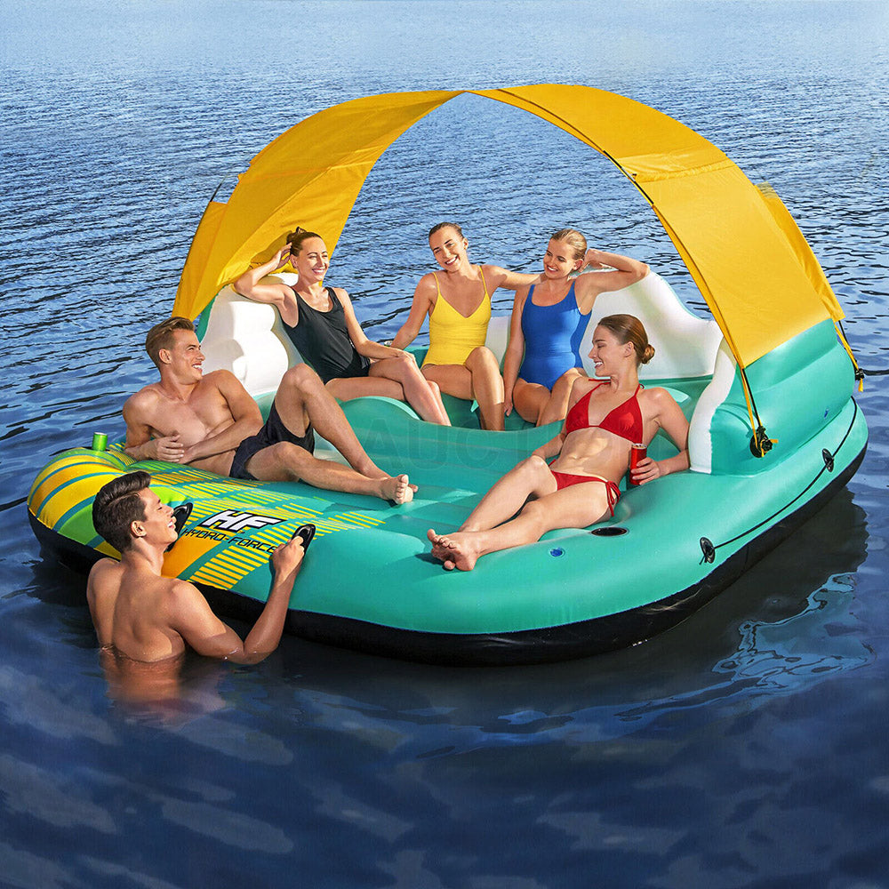 Sunny Days Inflatable Pool Lounge Island Float - up to 5 Adults