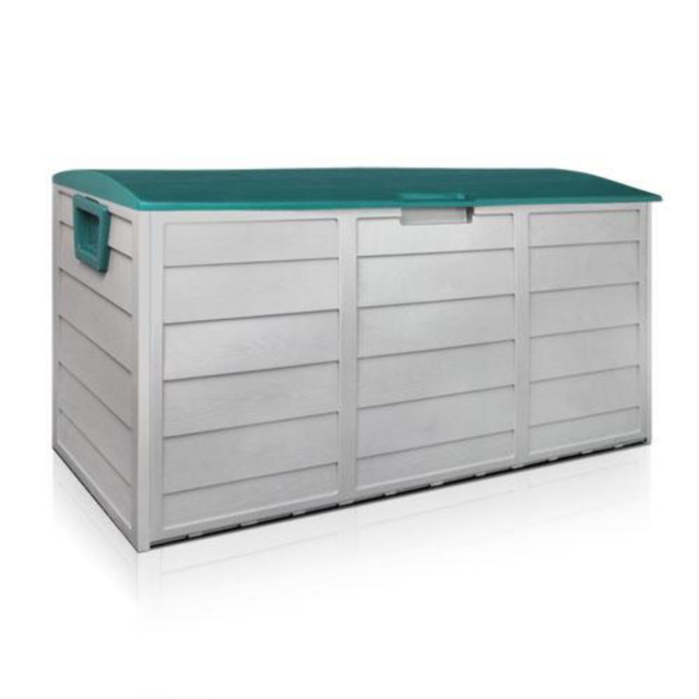 Storage Deck Box on Wheels for Outdoor Patio & Garden - Large 290L - Deluxe Home Delight