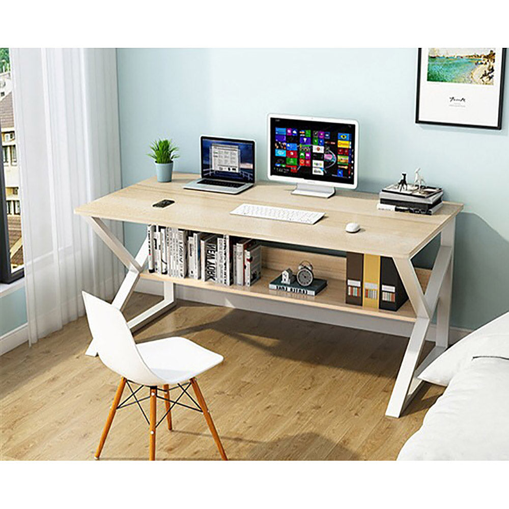 Motif  Wood & Metal Computer Desk with Shelf - 2 Sizes/3 Cols