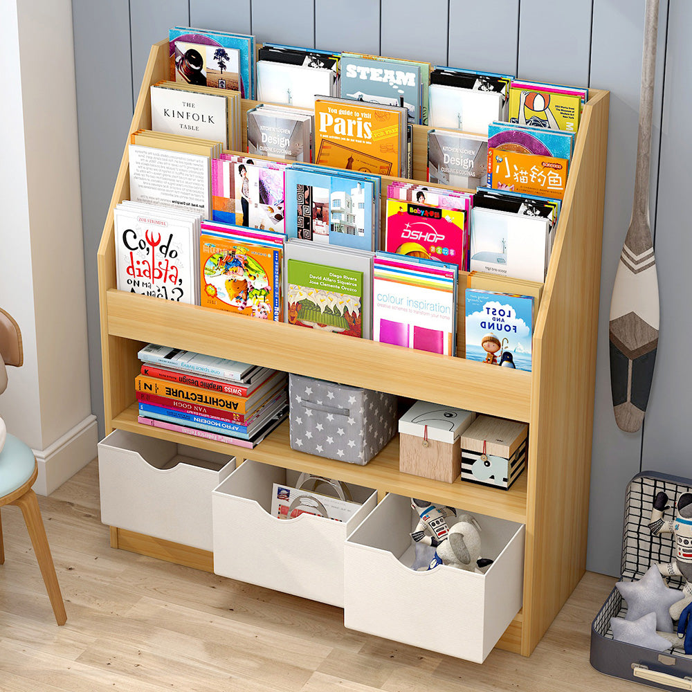 Funfair Book & Magazine Rack with Storage Drawers - 3 Colours