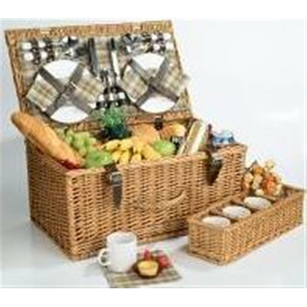 Wicker Picnic Basket/Hamper for 4 Persons