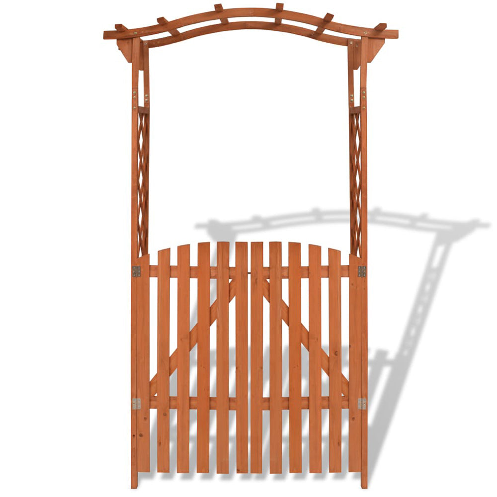 Lila Wooden Garden Arch with Gate - 120x60x205 cm