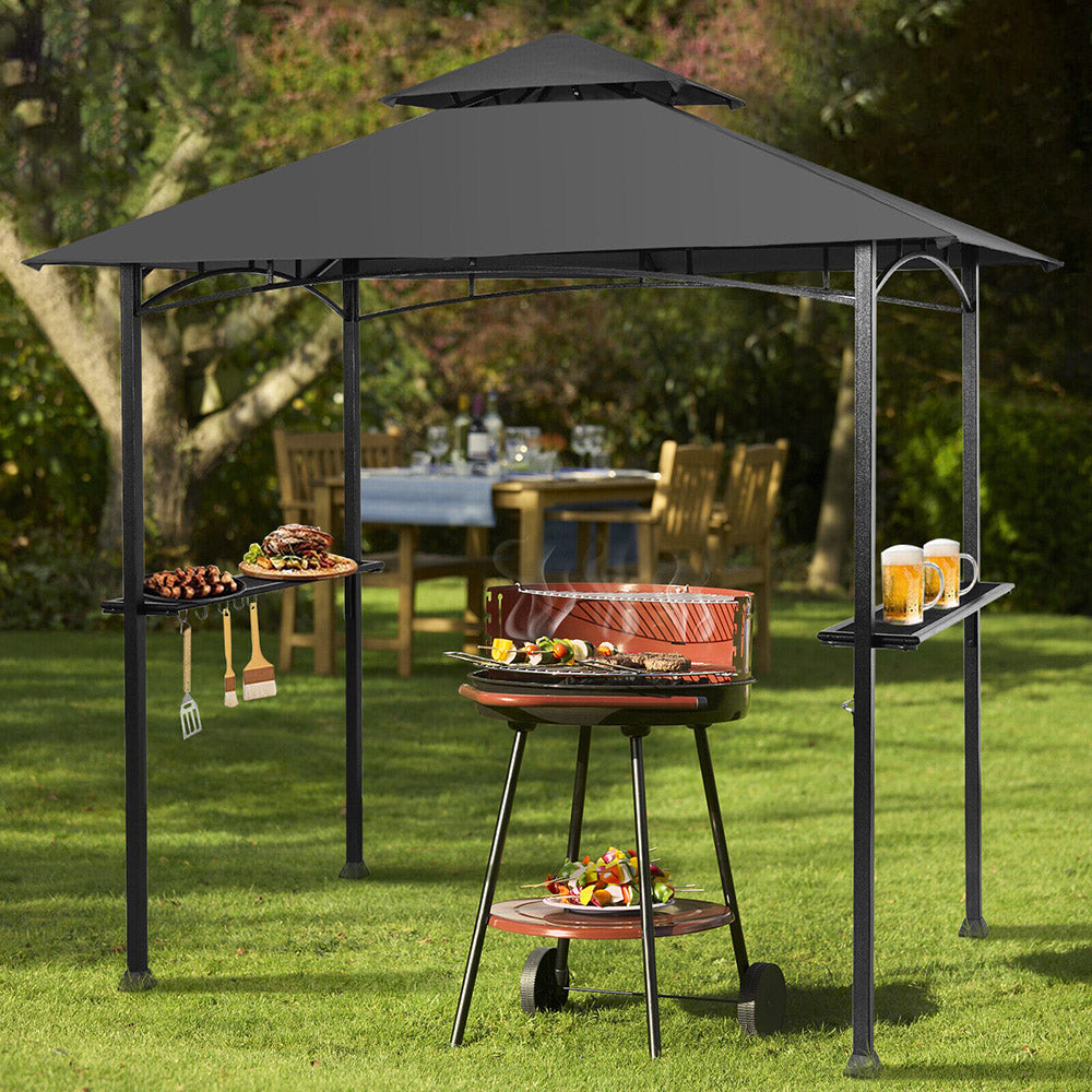 Party Time! BBQ Bar & Grill/Canopy - Vented w/2-Tiers and Shelves