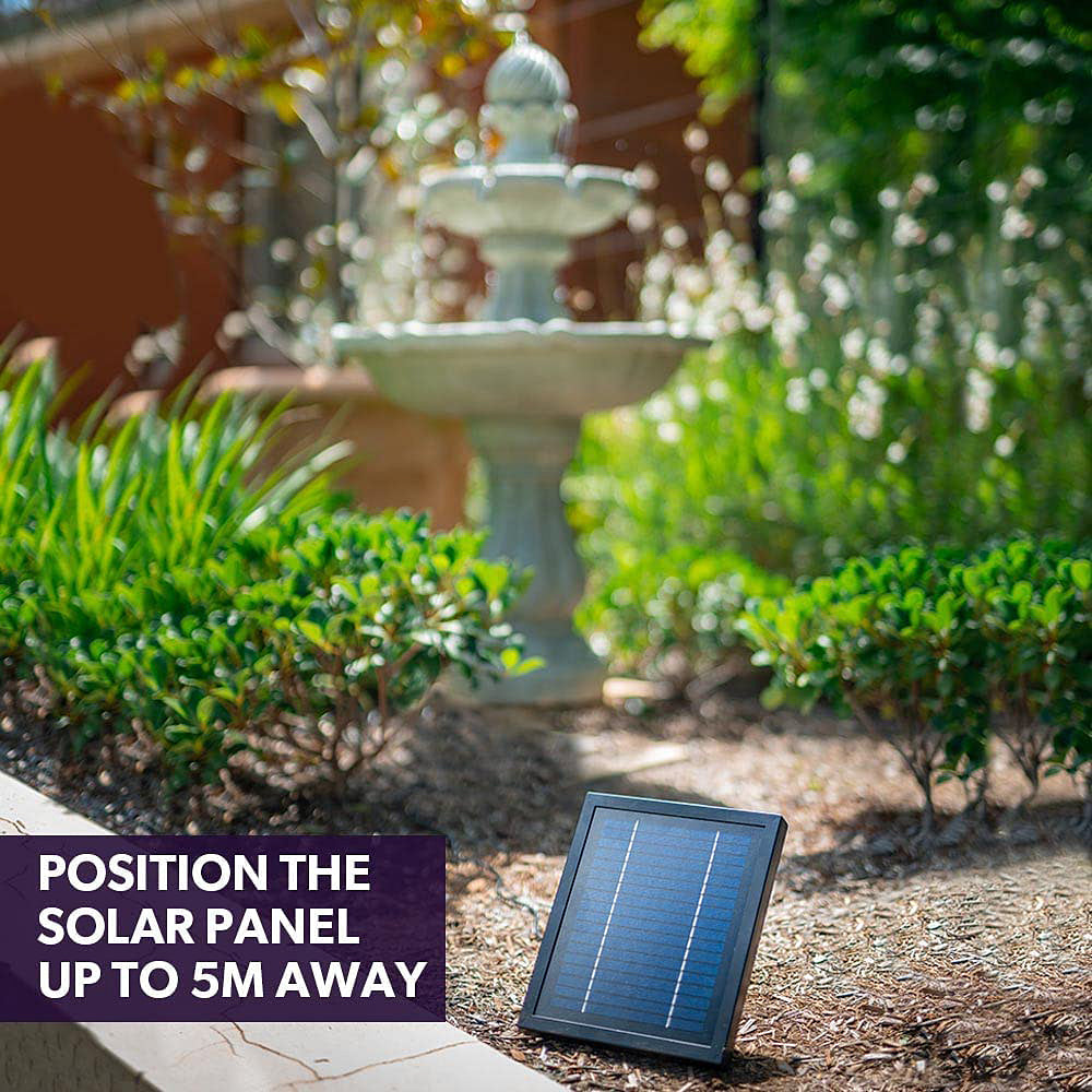 Antiva 3 Tier Solar Powered Water Feature/Fountain/Bird Bath - Light Grey