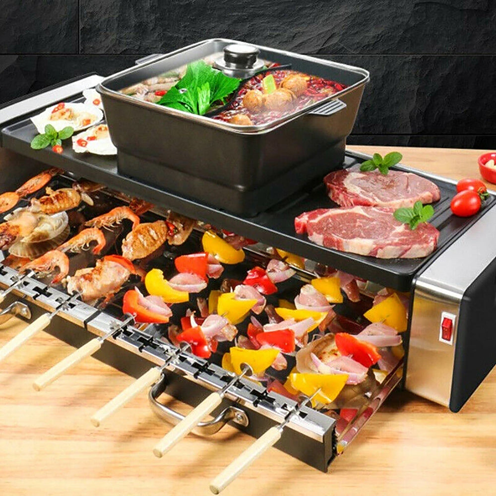 Electric 2 in 1 Skewer Grill and Hotpot