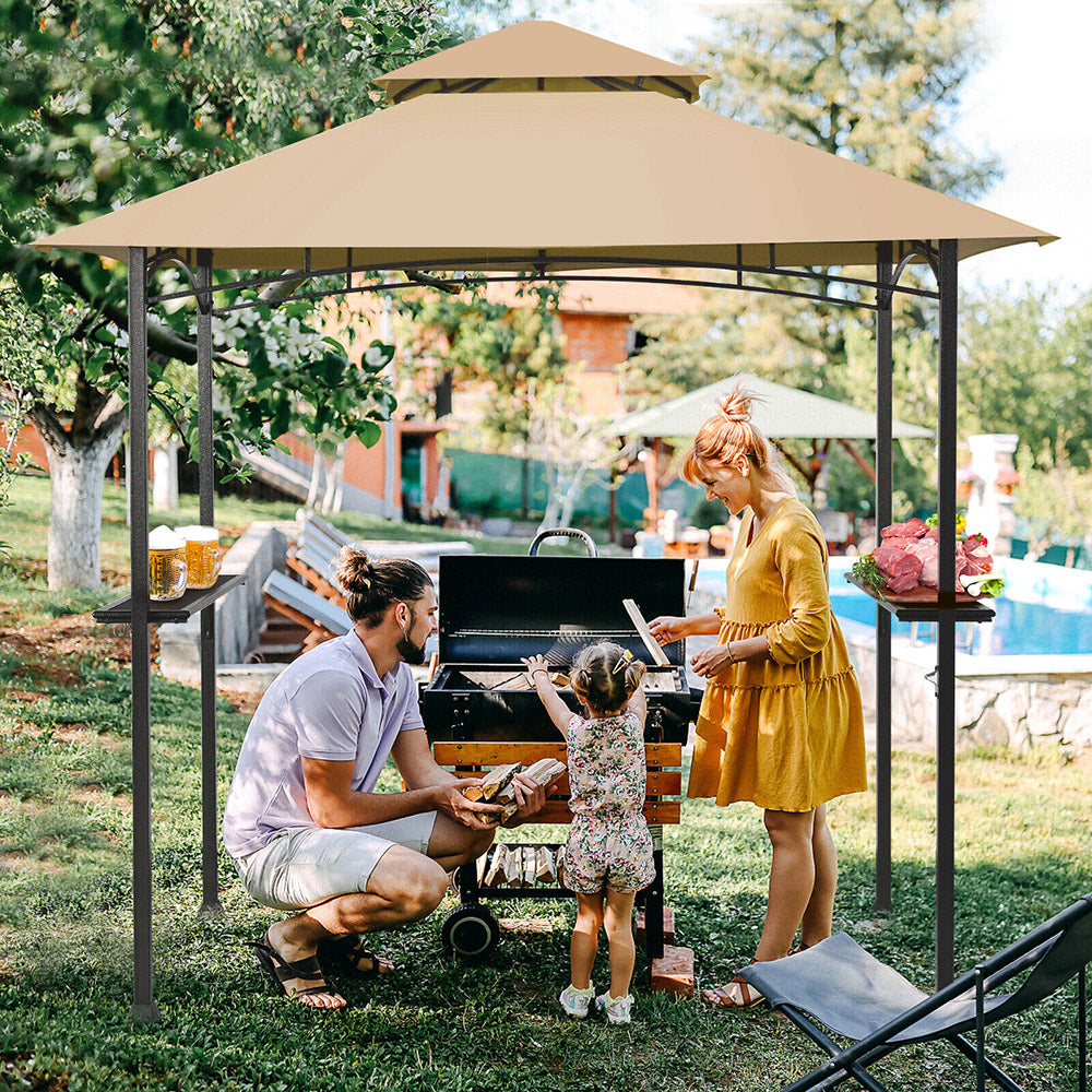 Party Time! BBQ Bar & Grill/Canopy - Vented w/2-Tiers and Shelves