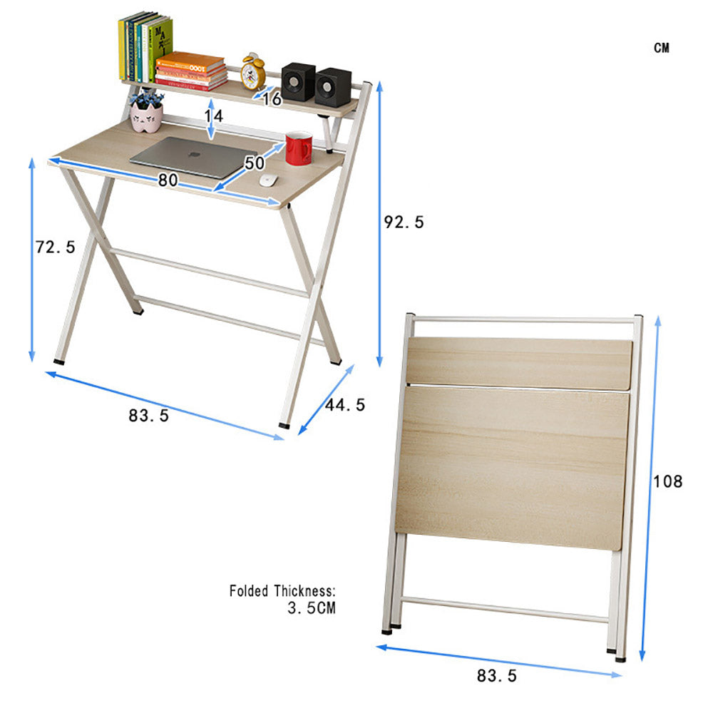 WeWork Folding Desk with Shelf - 100 cm - 2 sizes 84 and 100cm