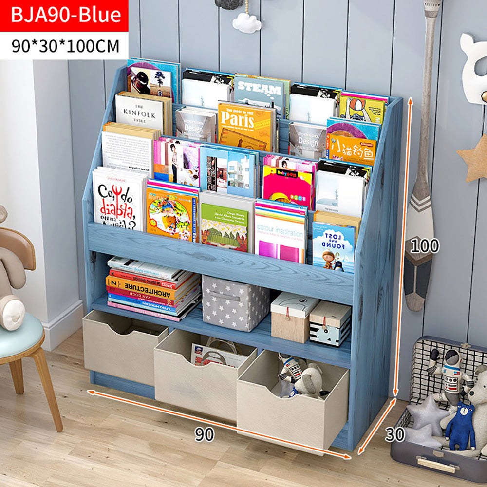 Funfair Book & Magazine Rack with Storage Drawers - 3 Colours