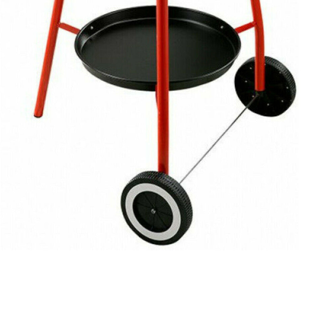 Paella Pan Set on 3 Wheels - 46cm Double Independent Gas Rings  w/Tray. Made in Spain - Deluxe Home Delight