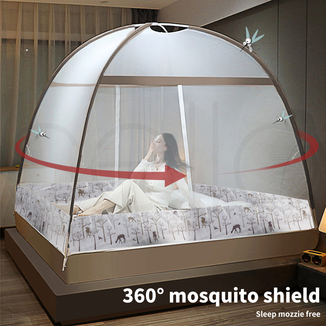 DreamLiving Mosquito Net Canopy/Dome w/Zipper & Storage Bag