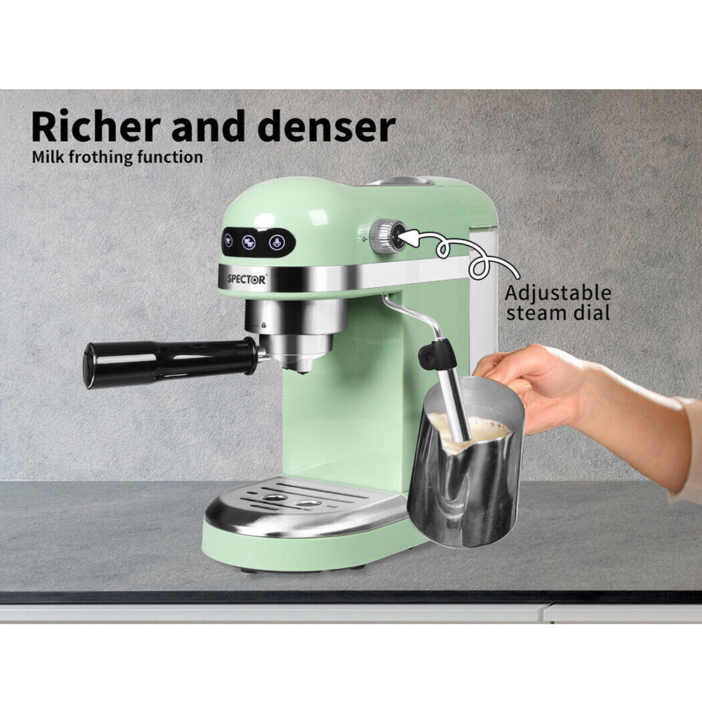 Personal Espresso Cafe Barista Machine for Espresso Latte Cappuccino Milk Frother