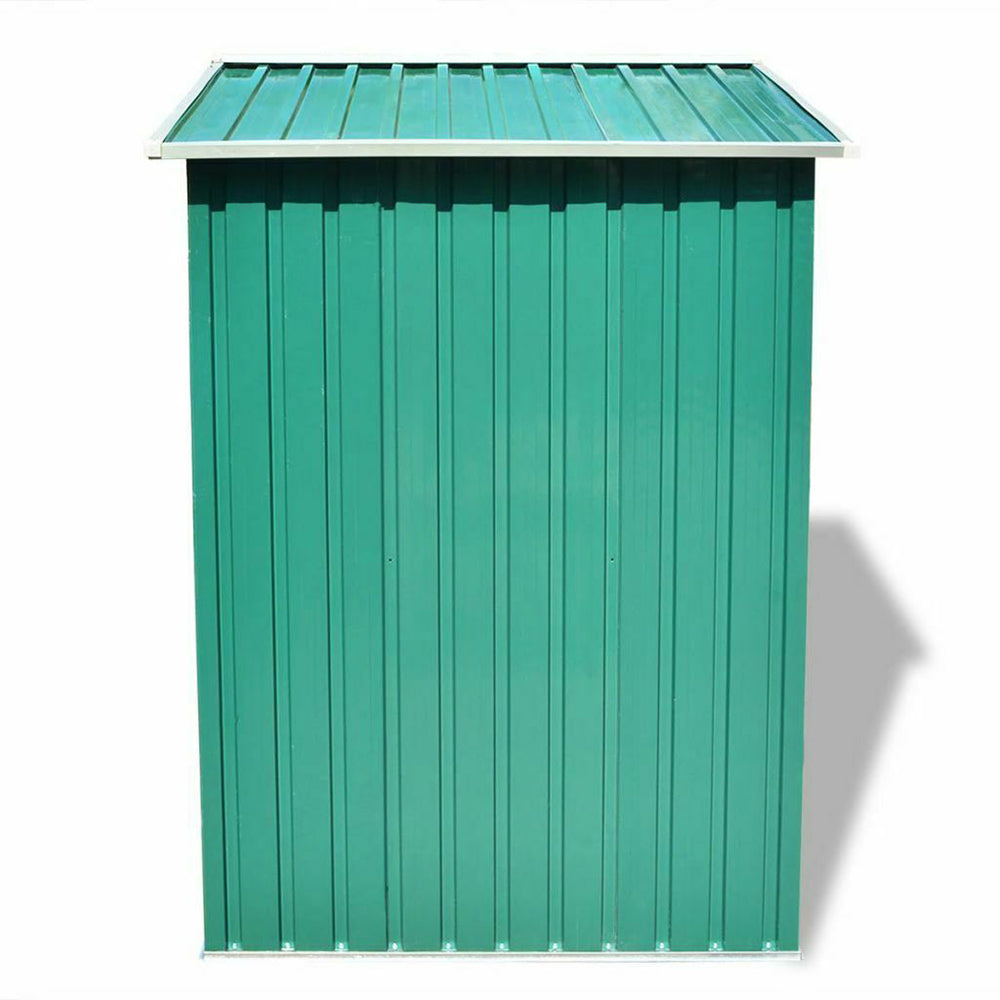 Large Grey Metal Garden Storage Shed - 204x132x186 cm in Green or Grey - Deluxe Home Delight