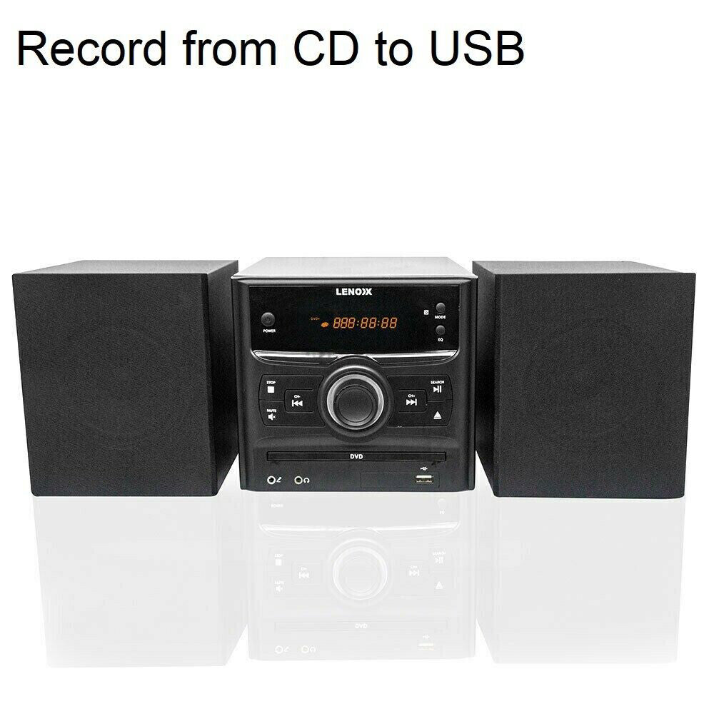 Maestro Home Stereo Mini Hi Fi System w/Bluetooth, CD Player, USB and DVD