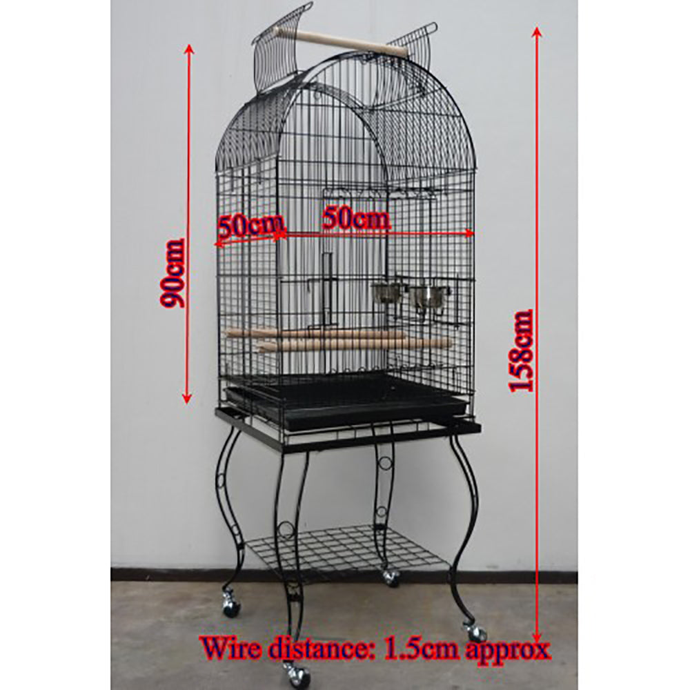 Large Aviary/Bird Cage with Open Roof - 158cm High