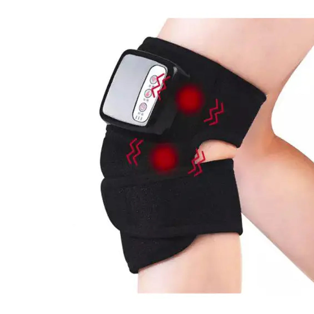 Cordless Rechargeable Knee Massager for Pain Relief - Heated and Vibration