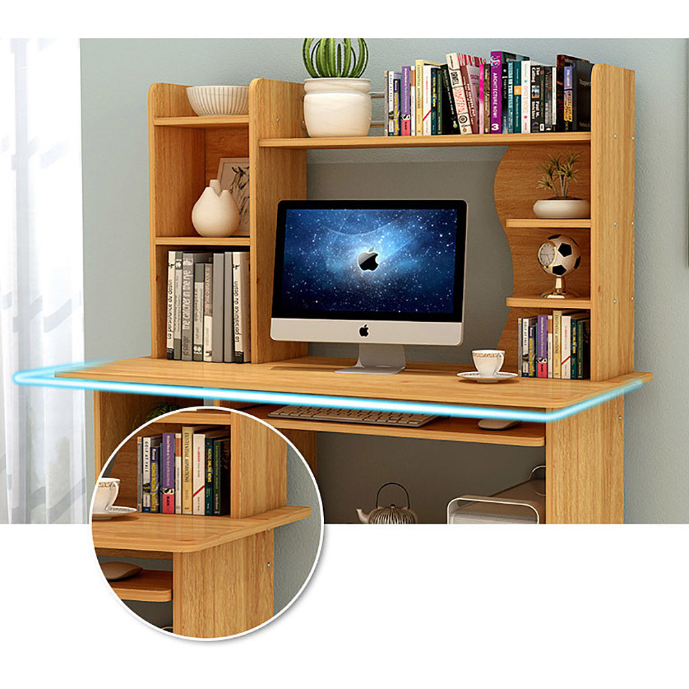 Adagio Computer Desk Workstation with Shelf & Cabinet - 3 Cols - Deluxe Home Delight