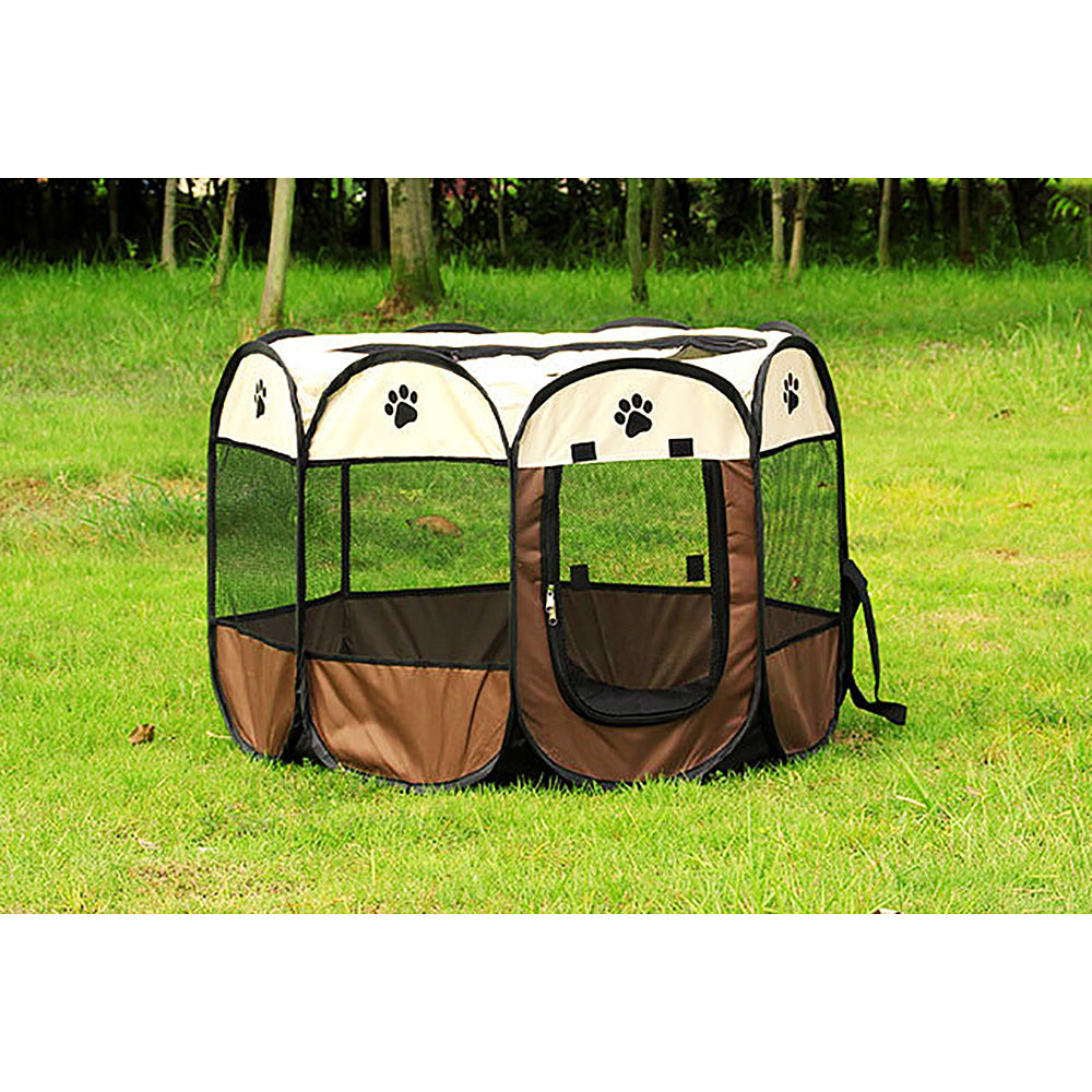 Pet/Dog/Cat Portable Foldable Playpen & Carrier - 2 Sizes - Deluxe Home Delight