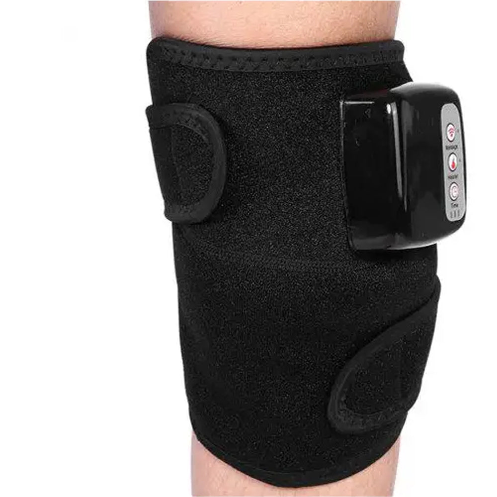 Cordless Rechargeable Knee Massager for Pain Relief - Heated and Vibration