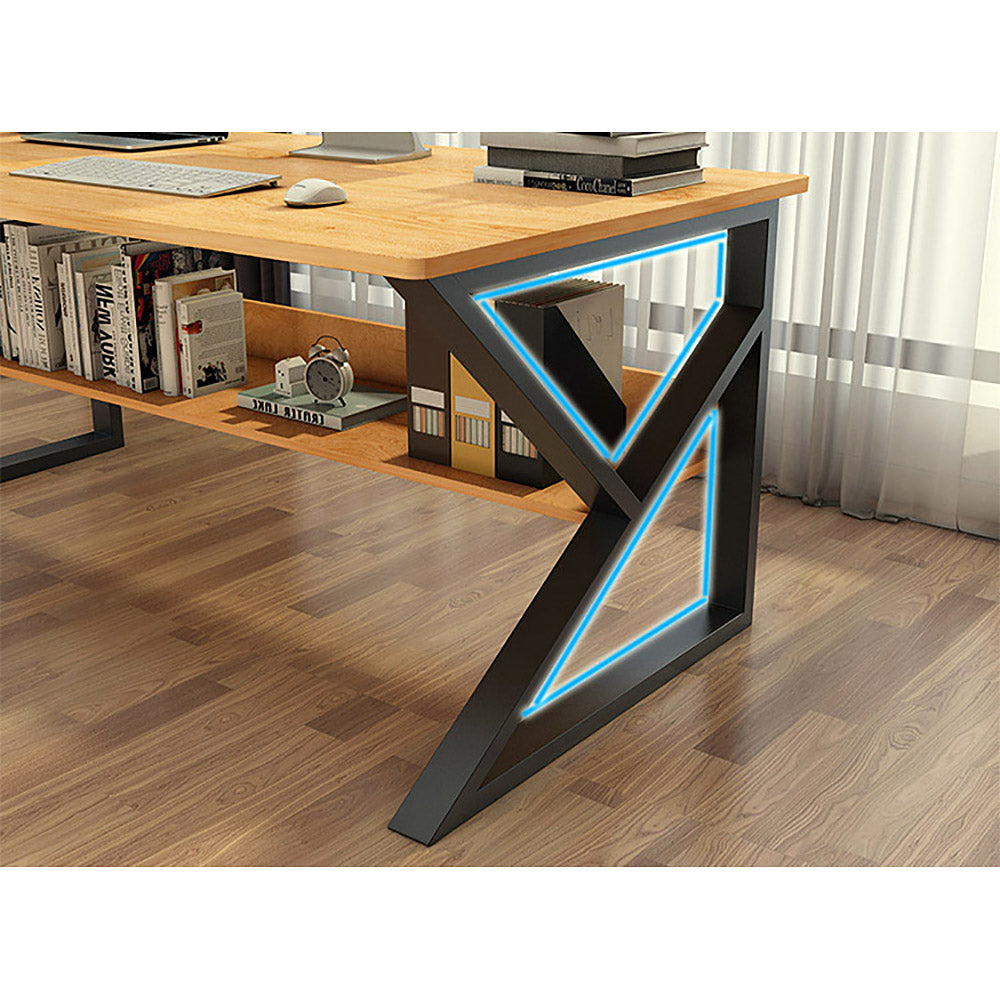 Motif  Wood & Metal Computer Desk with Shelf - 2 Sizes/3 Cols