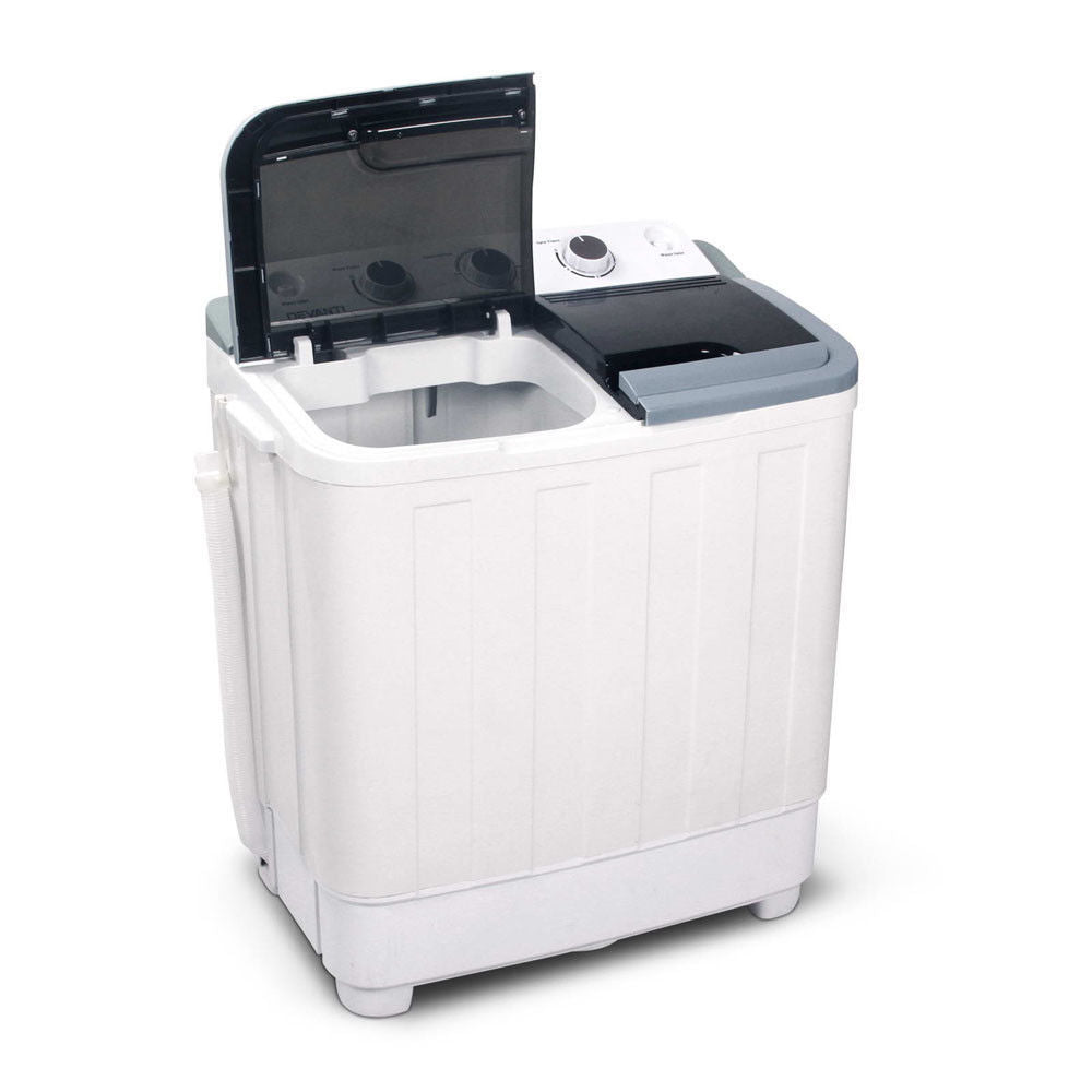 OOS 5KG Mini Portable Twin Tub Washing Machine - White - Deluxe Home Delight