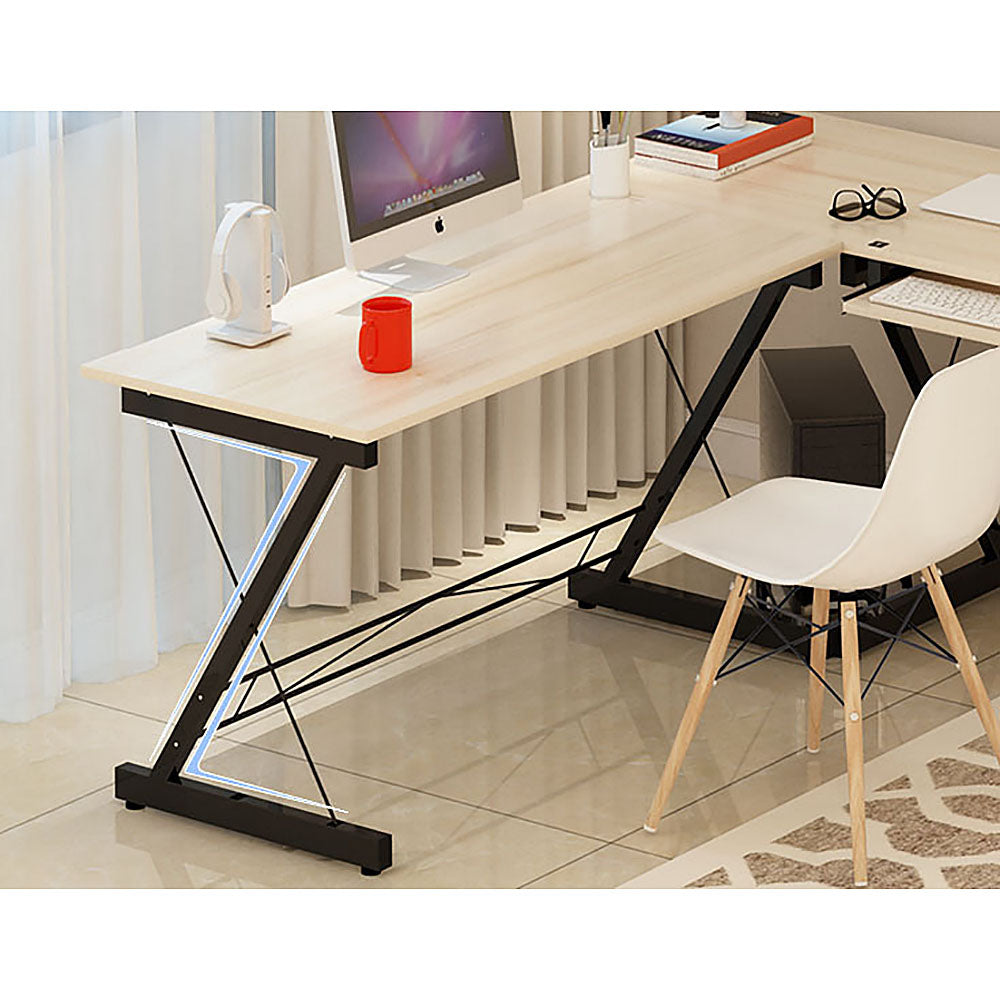 Freedom Corner Computer Desk - Double Workstation - 3 Cols - Deluxe Home Delight