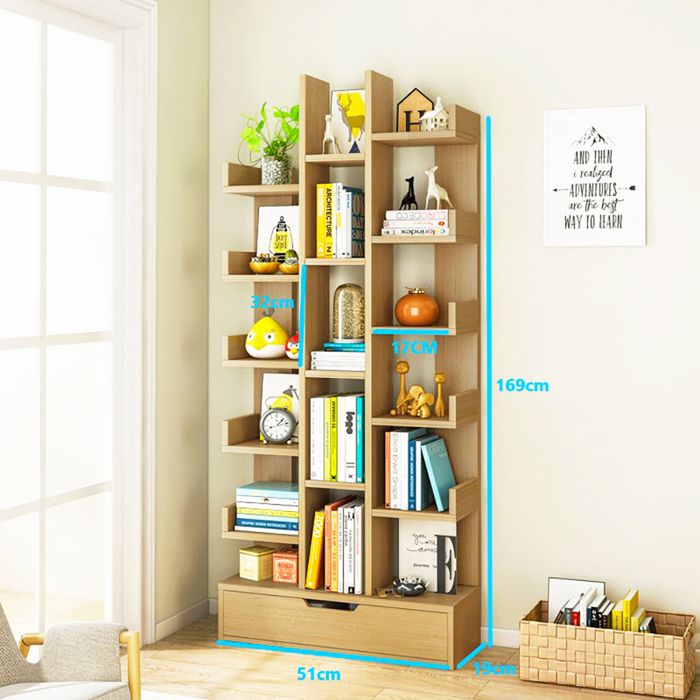 Adrina 18-Shelf Bookcase & Display Cabinet w/Multiple Storage